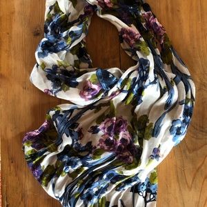 Beautiful floral design infinity scarf